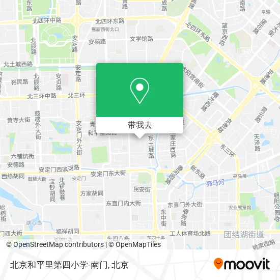 北京和平里第四小学-南门地图