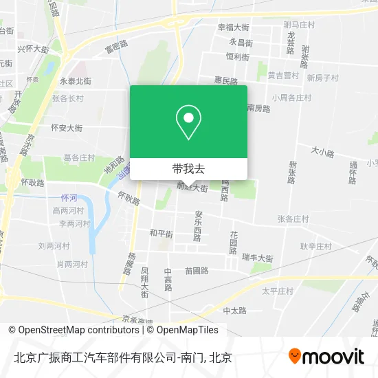 北京广振商工汽车部件有限公司-南门地图