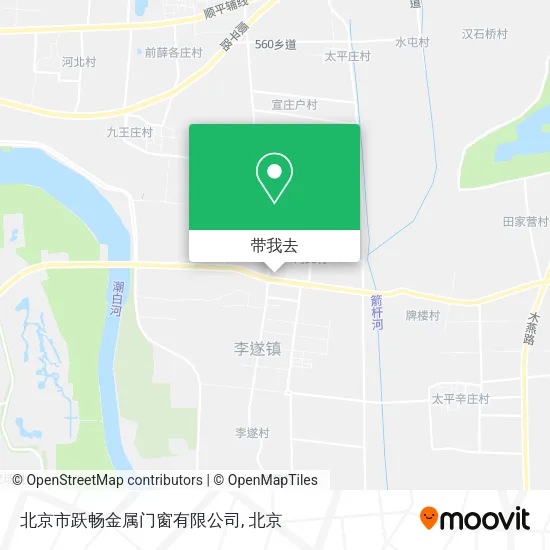 北京市跃畅金属门窗有限公司地图
