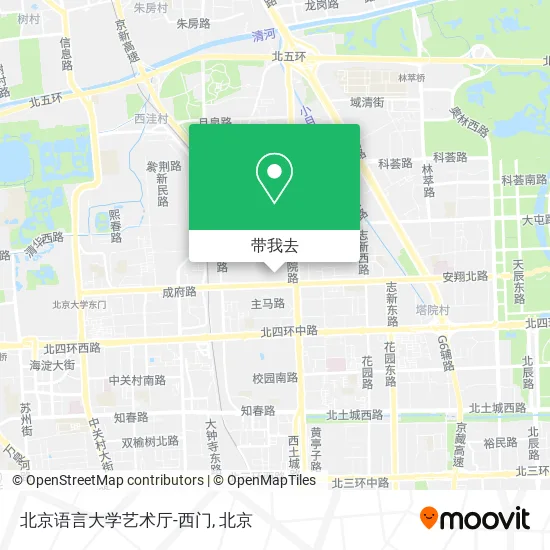 北京语言大学艺术厅-西门地图