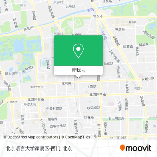 北京语言大学家属区-西门地图