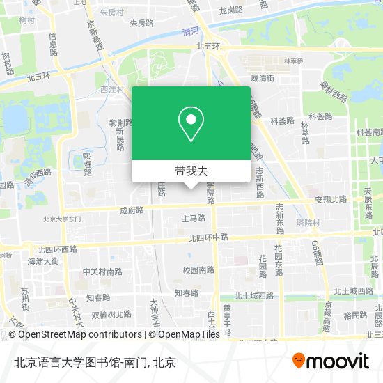 北京语言大学图书馆-南门地图