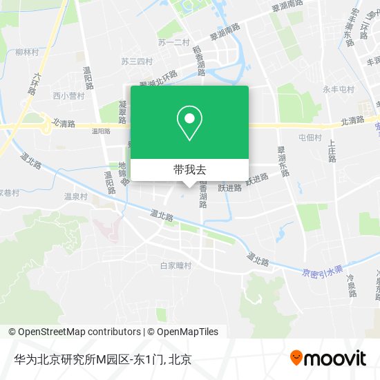 华为北京研究所M园区-东1门地图