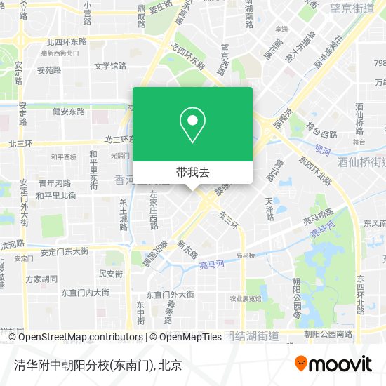 清华附中朝阳分校(东南门)地图