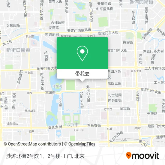 沙滩北街2号院1、2号楼-正门地图