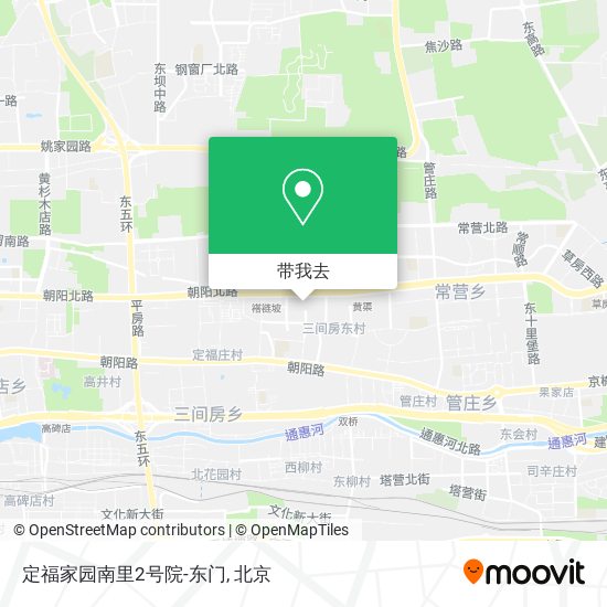定福家园南里2号院-东门地图