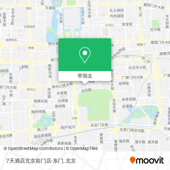 7天酒店北京前门店-东门地图