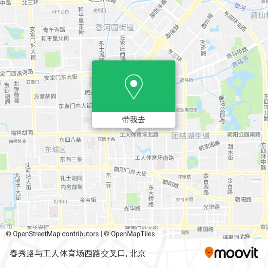 春秀路与工人体育场西路交叉口地图
