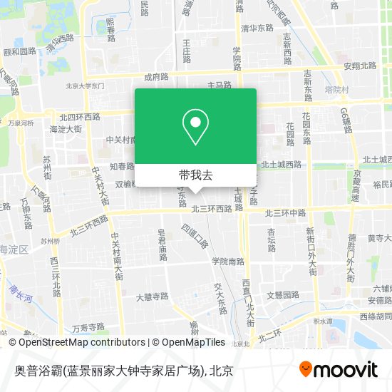 奥普浴霸(蓝景丽家大钟寺家居广场)地图