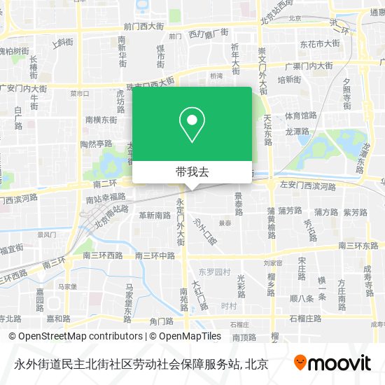 永外街道民主北街社区劳动社会保障服务站地图