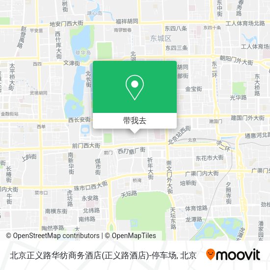 北京正义路华纺商务酒店(正义路酒店)-停车场地图