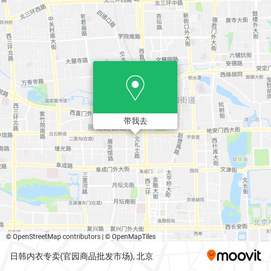 日韩内衣专卖(官园商品批发市场)地图