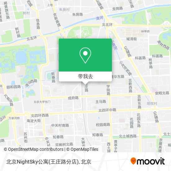 北京NightSky公寓(王庄路分店)地图