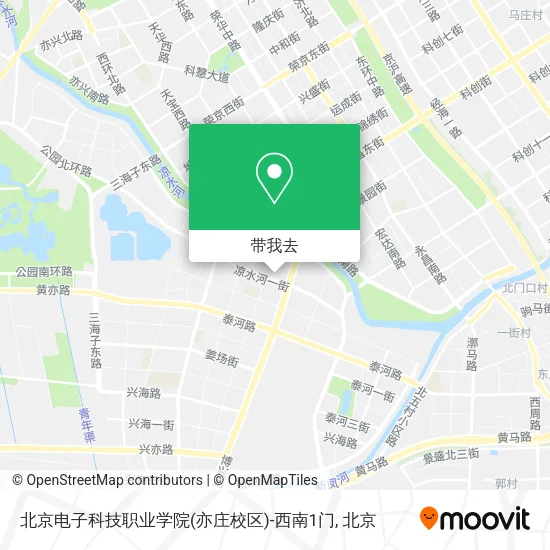 北京电子科技职业学院(亦庄校区)-西南1门地图
