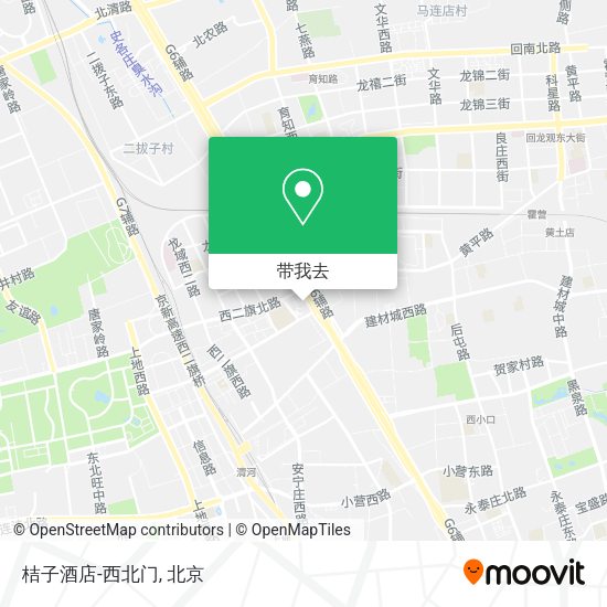 桔子酒店-西北门地图