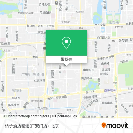 桔子酒店精选(广安门店)地图