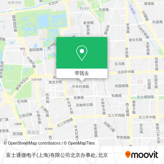 富士通微电子(上海)有限公司北京办事处地图