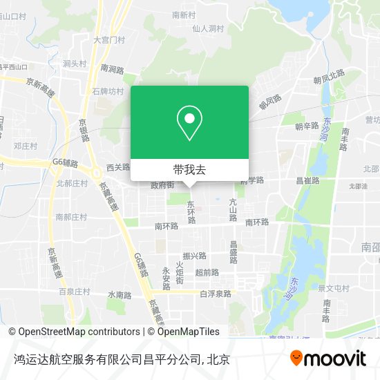 鸿运达航空服务有限公司昌平分公司地图