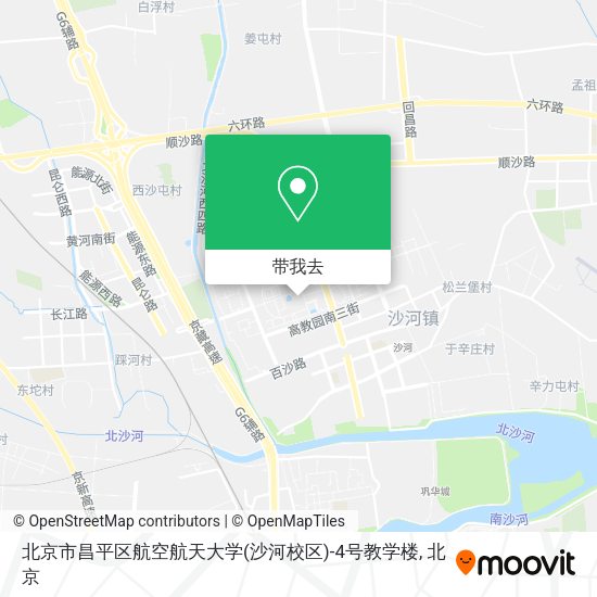 北京市昌平区航空航天大学(沙河校区)-4号教学楼地图