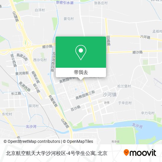 北京航空航天大学沙河校区-4号学生公寓地图