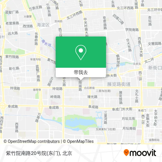 紫竹院南路20号院(东门)地图