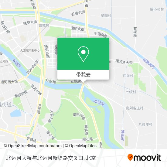 北运河大桥与北运河新堤路交叉口地图