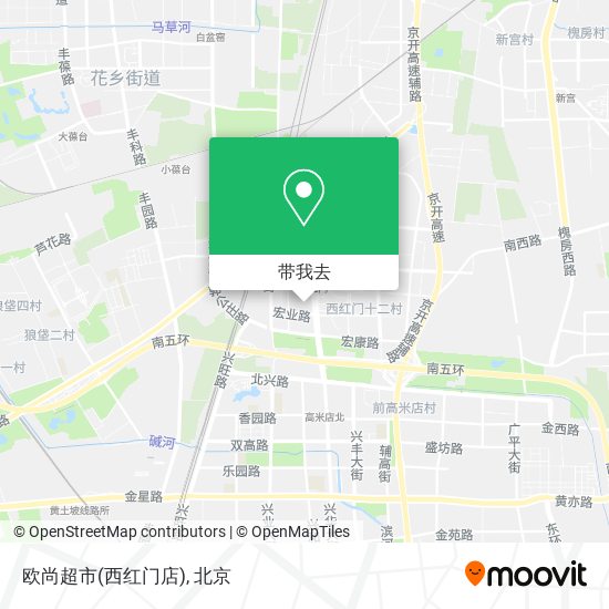 欧尚超市(西红门店)地图
