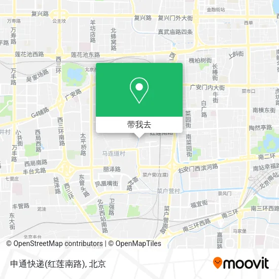 申通快递(红莲南路)地图