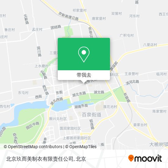 北京玖而美制衣有限责任公司地图