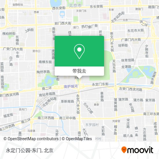 永定门公园-东门地图