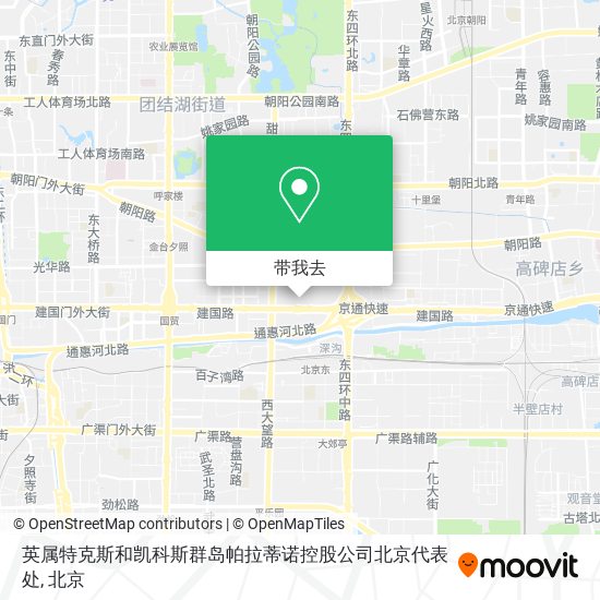 英属特克斯和凯科斯群岛帕拉蒂诺控股公司北京代表处地图