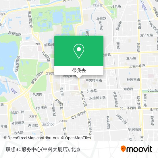 联想3C服务中心(中科大厦店)地图