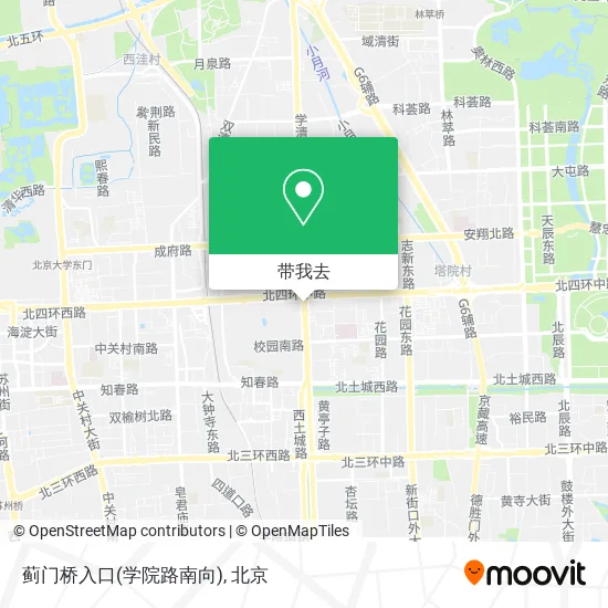 蓟门桥入口(学院路南向)地图