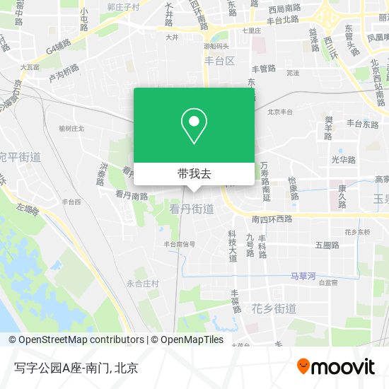写字公园A座-南门地图
