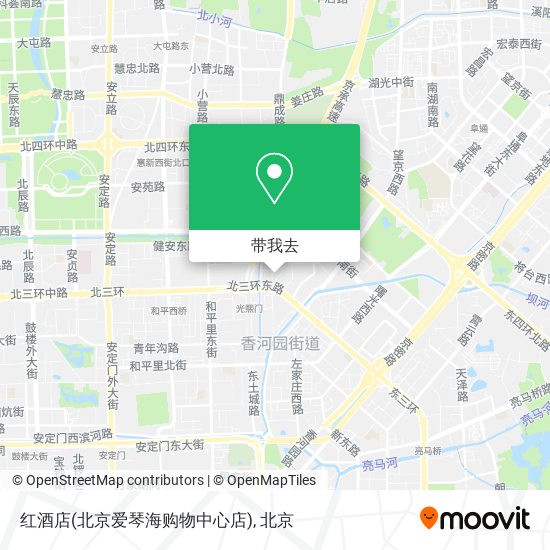 红酒店(北京爱琴海购物中心店)地图