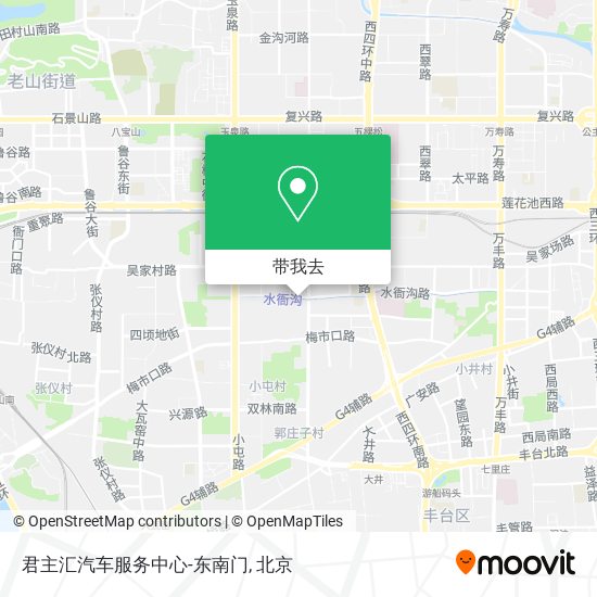 君主汇汽车服务中心-东南门地图