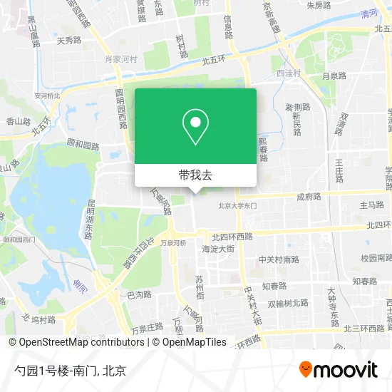勺园1号楼-南门地图