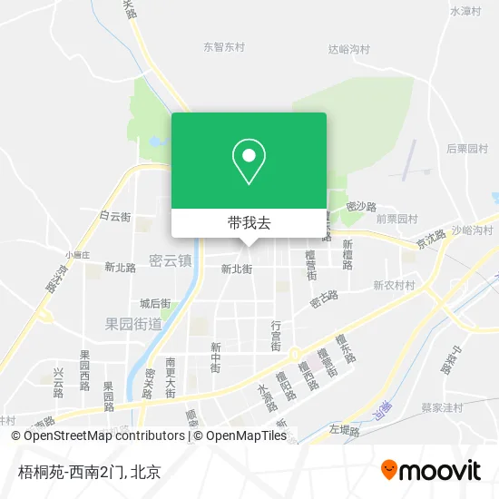 梧桐苑-西南2门地图