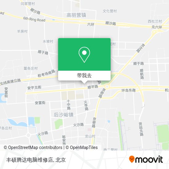 丰硕腾达电脑维修店地图
