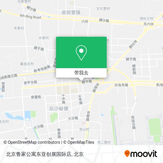 北京鲁家公寓东亚创展国际店地图