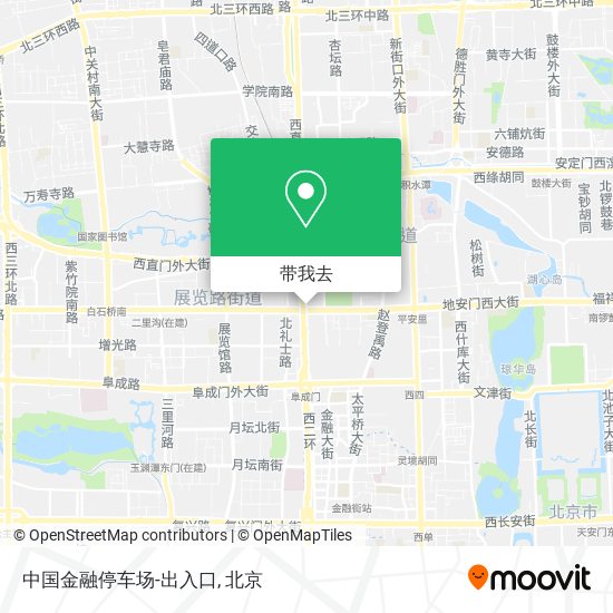 中国金融停车场-出入口地图