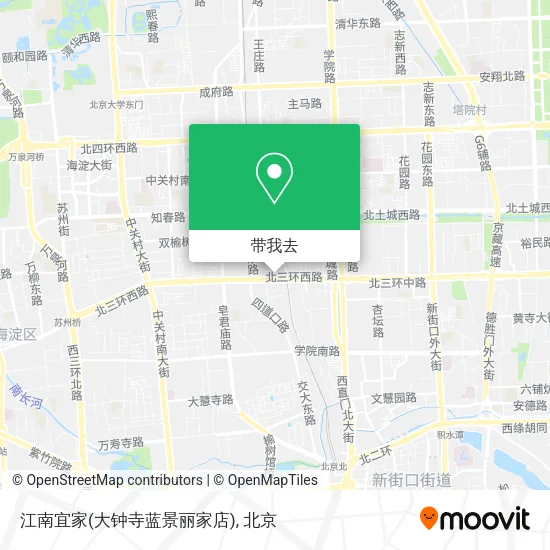 江南宜家(大钟寺蓝景丽家店)地图