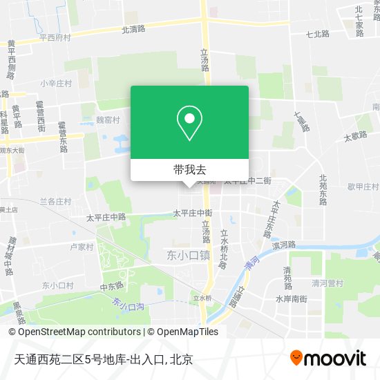 天通西苑二区5号地库-出入口地图