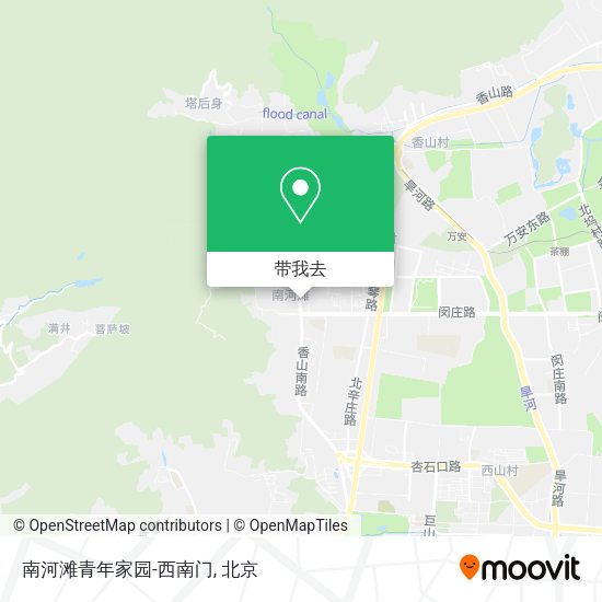 南河滩青年家园-西南门地图