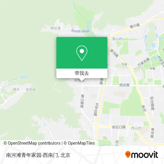 南河滩青年家园-西南门地图
