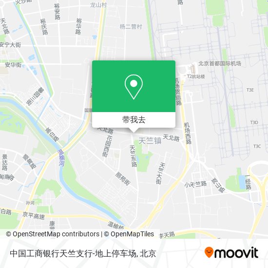 中国工商银行天竺支行-地上停车场地图