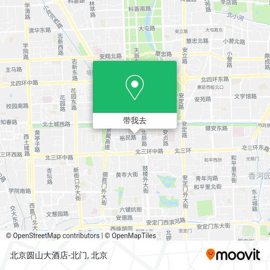 北京圆山大酒店-北门地图