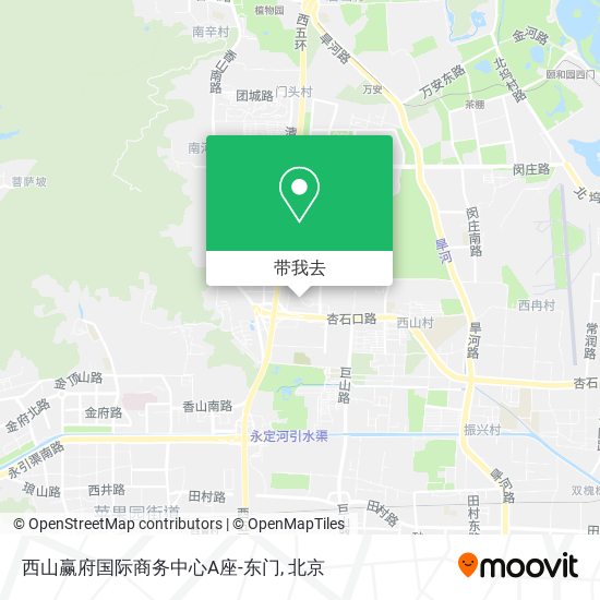 西山赢府国际商务中心A座-东门地图
