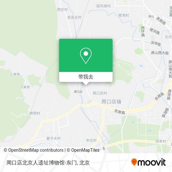 周口店北京人遗址博物馆-东门地图