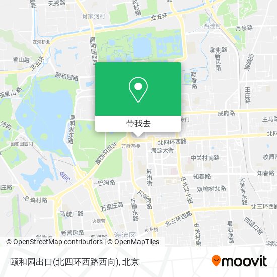 颐和园出口(北四环西路西向)地图